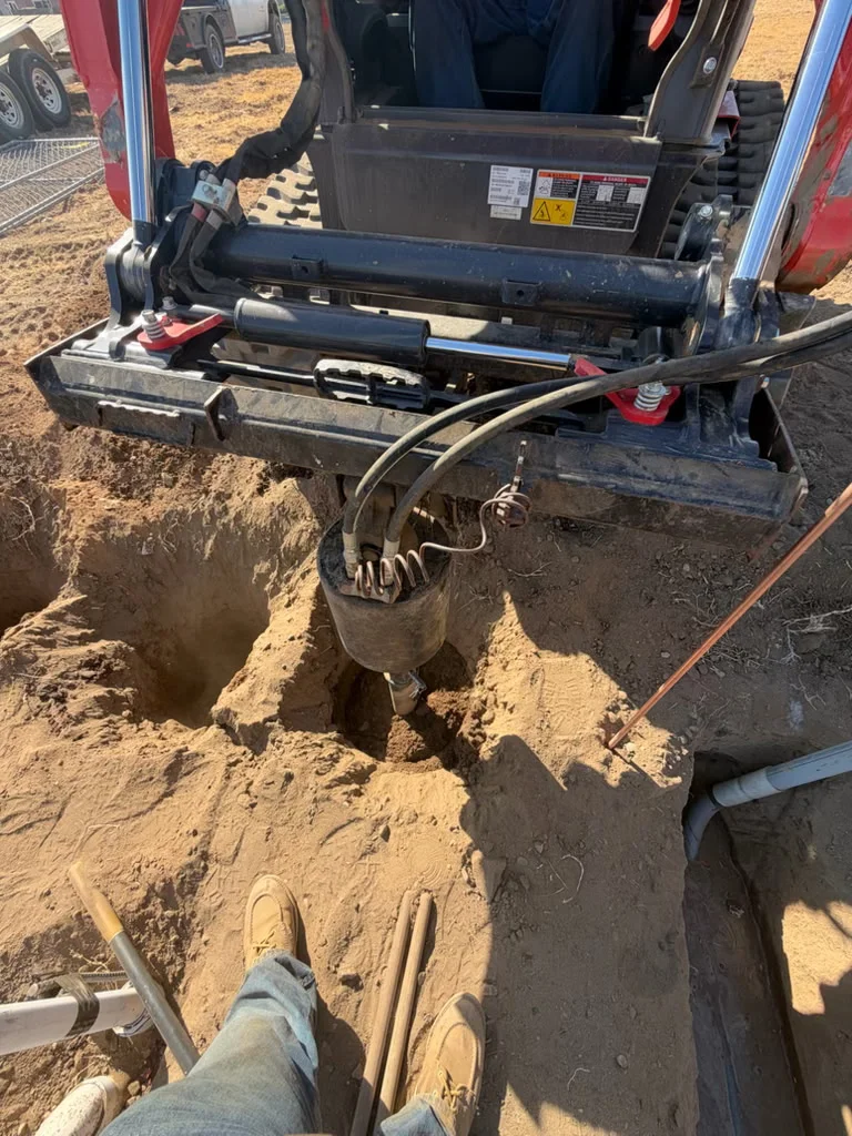 Hole Augering — equipment and work-site context